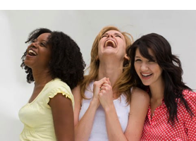 girls laughing